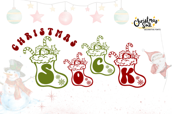 Christmas Sock Font for Branding and Creative Projects