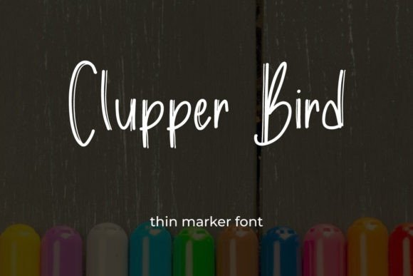 Clupper Bird: A Dynamic Thin Marker Font for Creative Branding
