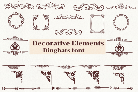 Decorative Elements: A Stylish Font for Editorial Design