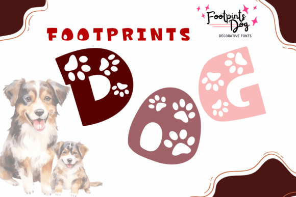 Footprints Dog: A Decorative Font for Digital Design