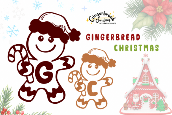Gingerbread Christmas Font for Festive Branding