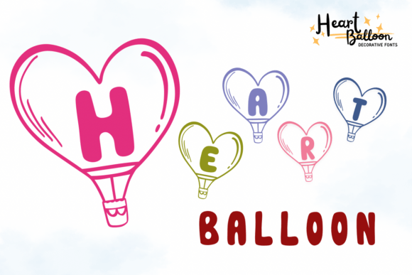 Heart Balloon Font for Eye-Catching Campaigns