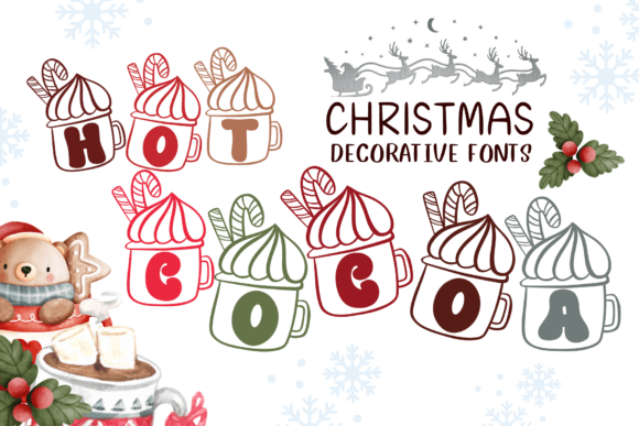 Hot Cocoa Christmas Font for Festive Crafting