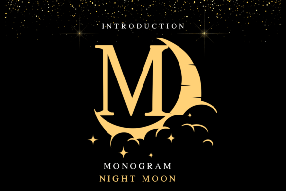 Night Moon Monogram: A Font for Creative Digital Branding