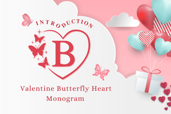 Valentine Butterfly Heart Font for Creative Crafters