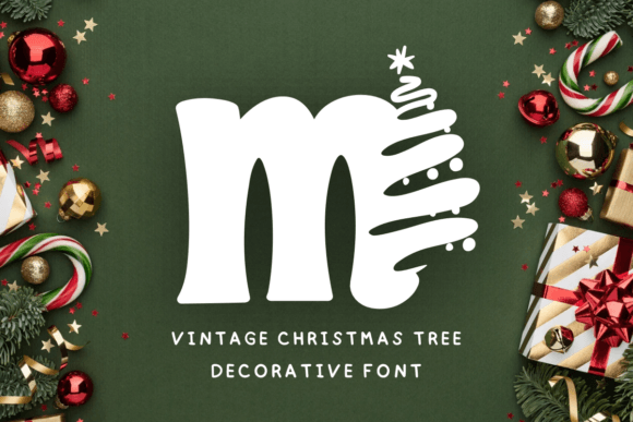 Vintage Christmas Tree Font for Festive Campaigns