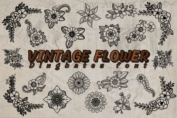 Vintage Flower Font for Charming Branding Projects