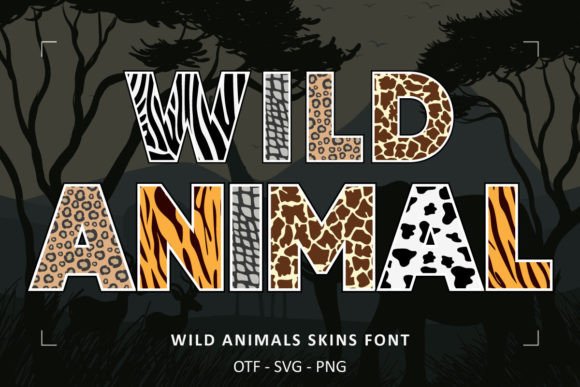 Wild Animals Skins Font for Web Design